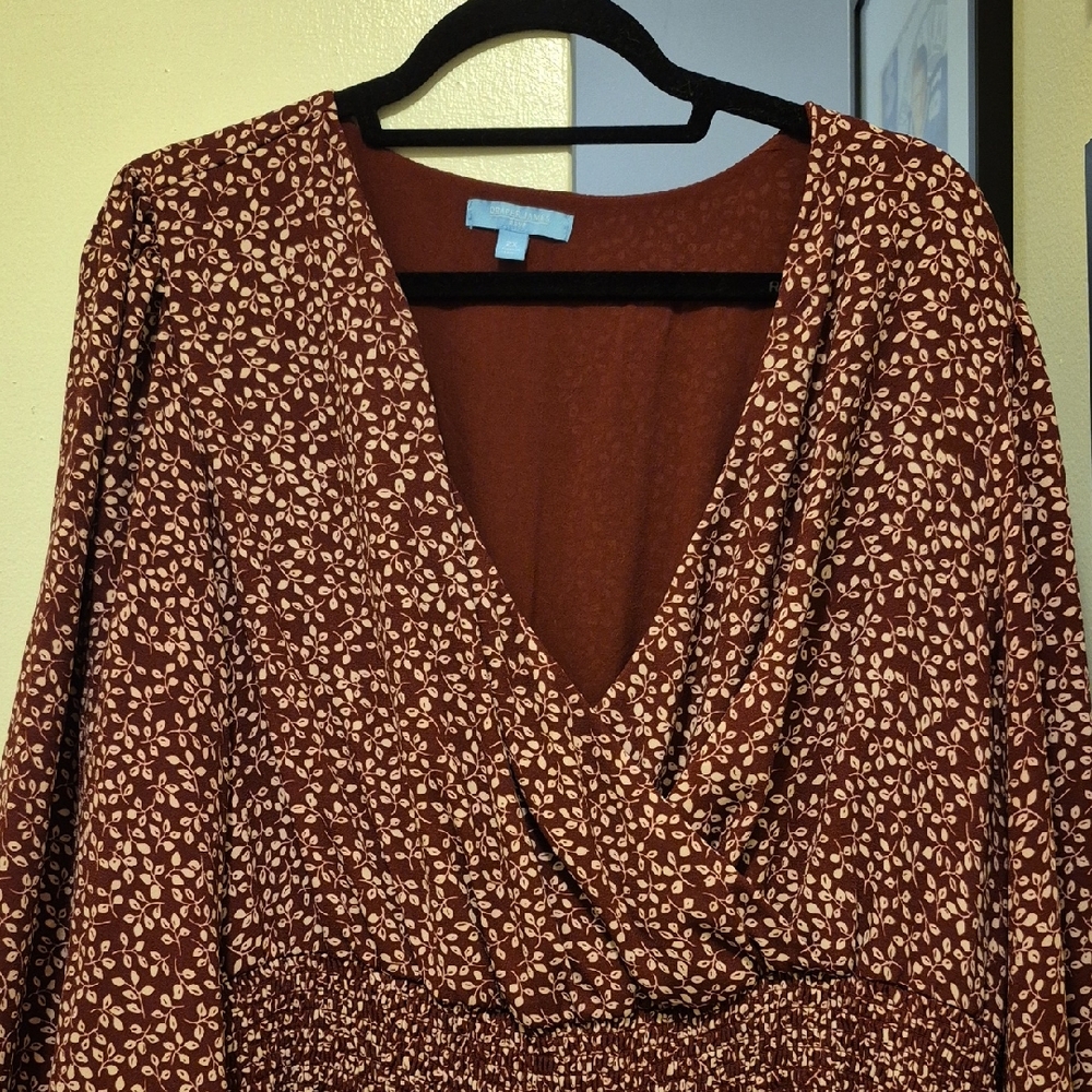 Draper James Floral Long Sleeve Dress
